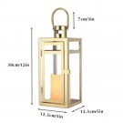 Gold_Stainless Steel Candle Holder Lanterns Rose Gold Hanging Lantern Candlestick Light for Indoor O