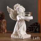 Left_Vintage European Angel Resin Candlestick - Romantic Table Decor For Candlelight Dinners & A