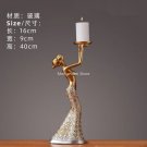 16x9x40cm_Nordic home decoration Gold candle holder Living Room ornament Home resin candelabra weddi