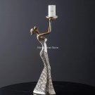 Red_Nordic home decoration Gold candle holder Living Room ornament Home resin candelabra wedding cen