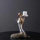 Yellow_Nordic home decoration Gold candle holder Living Room ornament Home resin candelabra wedding 