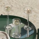 Clear_3pc Tealight Glass Candle Holder Set Wedding Table Centerpieces Home Decoration Candle Stand H