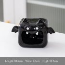Bat black_Creativity Pumpkin Candlestick Ceramics Decorations Ceramic Ghost Candle Holder Desktop Ce