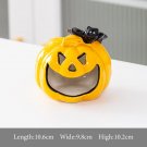 Pumpkin bat_Creativity Pumpkin Candlestick Ceramics Decorations Ceramic Ghost Candle Holder Desktop 