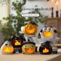Pumpkin bat_Creativity Pumpkin Candlestick Ceramics Decorations Ceramic Ghost Candle Holder Desktop 