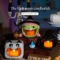 Pumpkin bat_Creativity Pumpkin Candlestick Ceramics Decorations Ceramic Ghost Candle Holder Desktop 