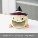 The Straw Hat Witch_Creativity Pumpkin Candlestick Ceramics Decorations Ceramic Ghost Candle Holder 