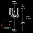 Style B_5 Arms Candelabra Acrylic Candle Holders Wedding Table Centerpieces Candelabros Decoracion H