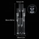 A_10Pcs 8 Arms Clear Candlesticks Holder 38.5 inches Tall Arcylic Candelabra Candle Holder Events Pa