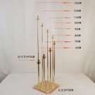 golden_2/4/5/10pcs 8 Heads Metal Candelabra Candle Holders Road Lead Table Centerpiece Gold Candelab
