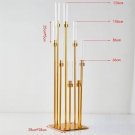 silver_2/4/5/10pcs 8 Heads Metal Candelabra Candle Holders Road Lead Table Centerpiece Gold Candelab