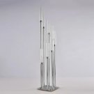 silvery_2/4/5/10pcs 8 Heads Metal Candelabra Candle Holders Road Lead Table Centerpiece Gold Candela