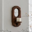A01 without candal_Wall Decor Candle Holders Solid Mango Wood Metal Candle Holder Mirror Retro Nosta