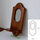 C03 without candal_Wall Decor Candle Holders Solid Mango Wood Metal Candle Holder Mirror Retro Nosta