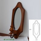 C04 without candal_Wall Decor Candle Holders Solid Mango Wood Metal Candle Holder Mirror Retro Nosta