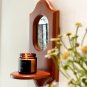 C04 without candal_Wall Decor Candle Holders Solid Mango Wood Metal Candle Holder Mirror Retro Nosta