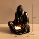 B( no candle)_Halloween Candle Holder Ghost Wizard Figurines Tealight Candlestick Scary Haunted Hous