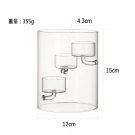 C Model_European Large Glass Candle Holder Candlelight Dinner Decoration Ornaments Creative Rotating