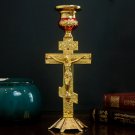 RED_Luxurious European-Style Single-Head Carved Hand-Painted Candle Holder for Candlelight Dinner