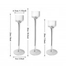 typeC-3pcs_3pcs/Set Simple Wedding Decor Elegance Glass Candlestick Holder Different Sizes Transpare