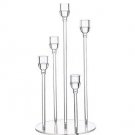 transparent_Acrylic 5 Arms Candle Holder Clear Candelabra Table Centerpieces Wedding Living Room Chr
