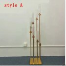 style A_4/5/10pcs 8 Heads Metal Candelabra Candle Holders Road Lead Table Centerpiece Gold Candelabr
