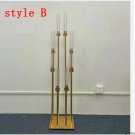 style B_4/5/10pcs 8 Heads Metal Candelabra Candle Holders Road Lead Table Centerpiece Gold Candelabr