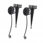 2x Medieval Wall Candle Sconce Torch Style Metal Wall Art Hanging Iron Candlestick for Porch Livingr