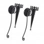 2x Medieval Wall Candle Sconce Torch Style Metal Wall Art Hanging Iron Candlestick for Porch Livingr