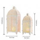 2Pcs_2Pcs Metal Candle Holder Vintage Candle Lantern Hanging Lantern with Hollow Pattern for Home De