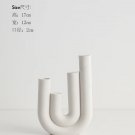 A Unsteady standing_Nordic Creative Ceramic Candlestick White Candle Holders Water Pipe Modern Livin