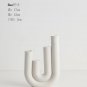 A Unsteady standing_Nordic Creative Ceramic Candlestick White Candle Holders Water Pipe Modern Livin
