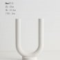 D_Nordic Creative Ceramic Candlestick White Candle Holders Water Pipe Modern Living Room Candle Stan