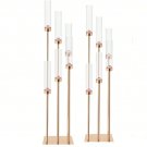 Metal Candle Holders with 6 Arms for Wedding Table Centerpieces,Tall Gold Floor Candelabra for Valen