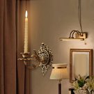 Wall Candlestick Holder Crafts Wall Art Retro Wall Mounted Candle Holder Iron Candleholder for Dinin