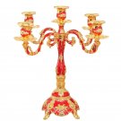 5 Arm_Luxury 5 Arm Candle Holders Vintage Home Decoration Accessories Zinc Alloy 3 Arm Candle Holder