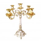 Golden_Luxury 5 Arm Candle Holders Vintage Home Decoration Accessories Zinc Alloy 3 Arm Candle Holde