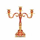PURPLE_Luxury 5 Arm Candle Holders Vintage Home Decoration Accessories Zinc Alloy 3 Arm Candle Holde
