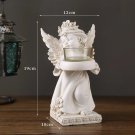 A_Europe Retro Angel Candle Holder Resin Vintage Figurines Desktop Candlelight Dinner Wings Angel Ca
