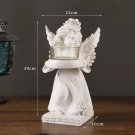 B_Europe Retro Angel Candle Holder Resin Vintage Figurines Desktop Candlelight Dinner Wings Angel Ca