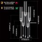 acrylic 5 head_Clear Acrylic Candlesticks, 5 Arms Candelabra, Centerpieces for Wedding Party, Table