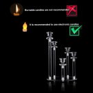 5 Arms_1pc Tall Acrylic Candelabra Candle Holder 5 Arms Acrylic Clear Candelabra Centerpieces For We