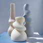 B_3 Designs Bubbly Candle Mold Irregular Swirl Pillar Soy Wax Mold Sculptural Cylindrical Silicone M