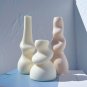 B_3 Designs Bubbly Candle Mold Irregular Swirl Pillar Soy Wax Mold Sculptural Cylindrical Silicone M