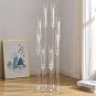 8 Arms Clear Candlesticks Holder  Arcylic Candelabra Candle Holder Events Party Wedding Table Center