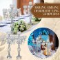Silver_5-arm Crystal Wedding Candle Holder Centerpiece Decoration, 27 Inch High Crystal Candle Holde