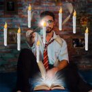 12/20Pcs Magic Flameless Floating Candles with Wand Remote Operated LED Flickering Hanging Candle Ho
