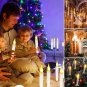 12/20Pcs Magic Flameless Floating Candles with Wand Remote Operated LED Flickering Hanging Candle Ho