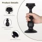 3Pcs Black_3Pcs Retro Candle Holders Iron Candle Stands 5.3/6.8/9.1 Inches Tall Pillar Candle Holder