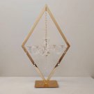gold_4pcs 6pcs  10 pcs Wedding Gold Metal Tall Diamond Table Centerpieces With candle holder for wed